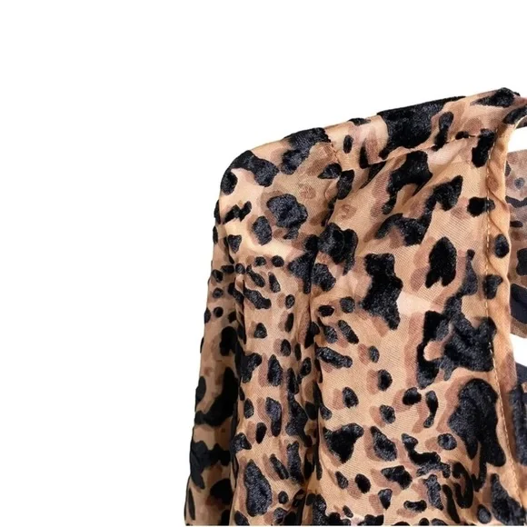 TIGER MIST Leopard Print Top Size XS - Picture 5 of 11